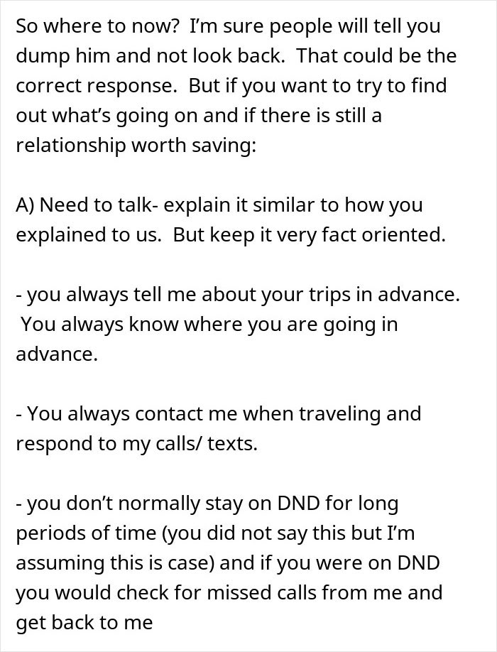 “I Was Clearly Blocked”: Man’s Suspicious Work Trip Makes GF Rethink Their Entire Relationship “I Was Clearly Blocked”: Man’s Suspicious Work Trip Makes GF Rethink Their Entire Relationship
