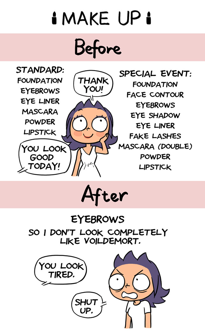 Before &#038; After Kids Comics Reveal How You Begin To Look Like A Mom