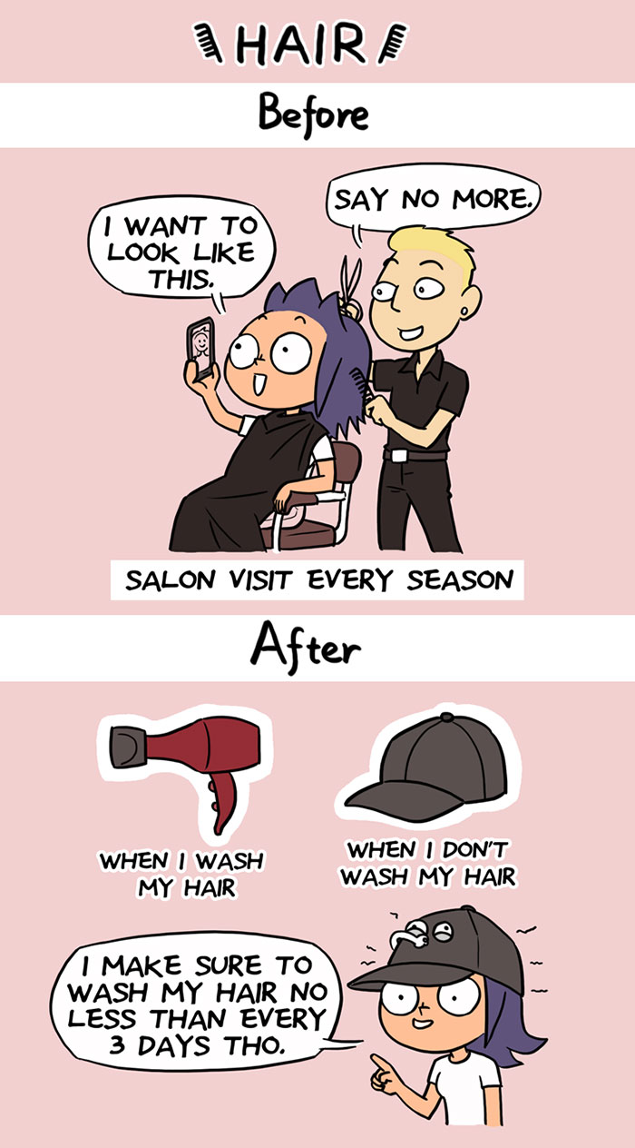 Before &#038; After Kids Comics Reveal How You Begin To Look Like A Mom