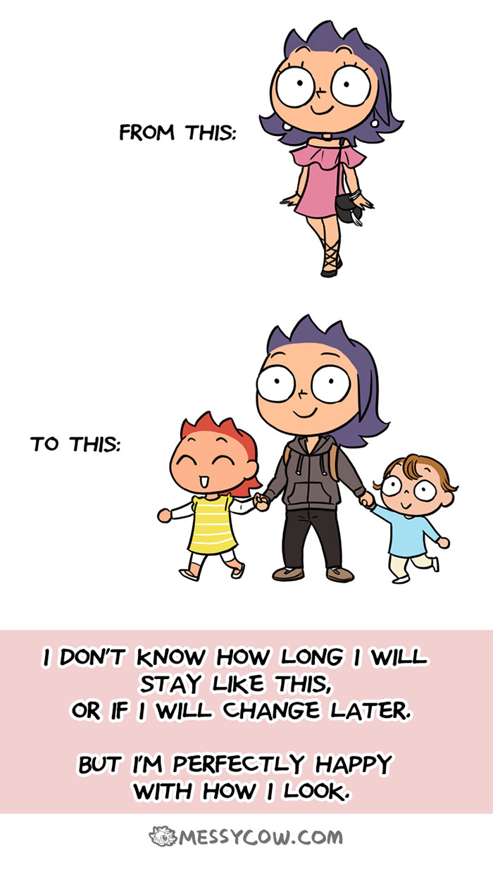 Before &#038; After Kids Comics Reveal How You Begin To Look Like A Mom