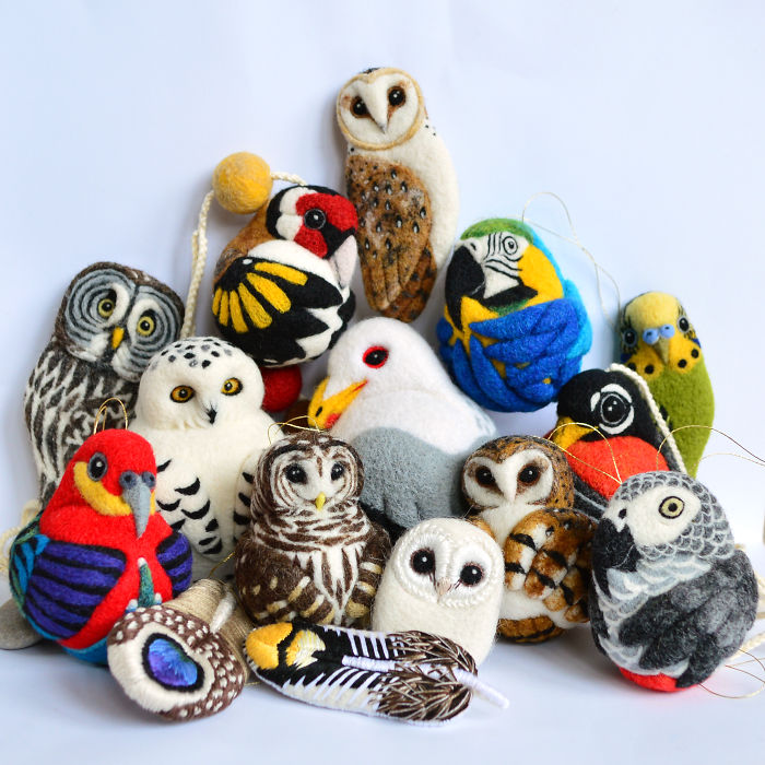 I Needle-Felt Different Species Of Birds Inspired By Nature I Needle-Felt Different Species Of Birds Inspired By Nature