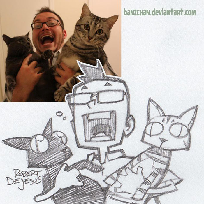 Illustrator Turns Strangers Into Anime Characters