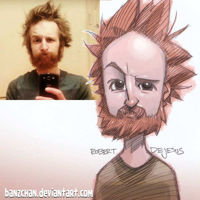 Illustrator Turns Strangers Into Anime Characters
