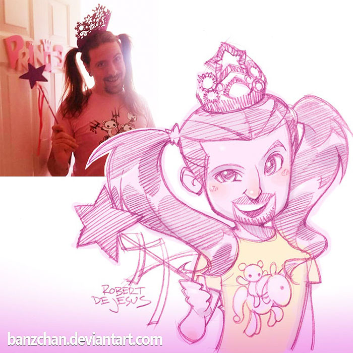 Illustrator Turns Strangers Into Anime Characters