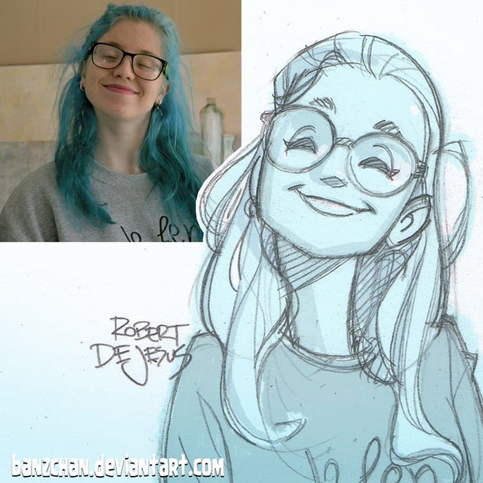 Illustrator Turns Strangers Into Anime Characters