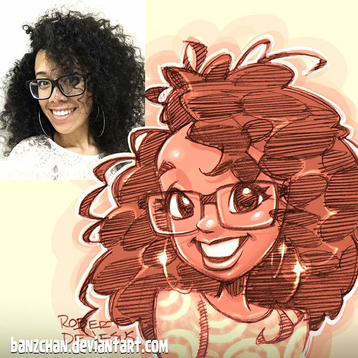 Illustrator Turns Strangers Into Anime Characters