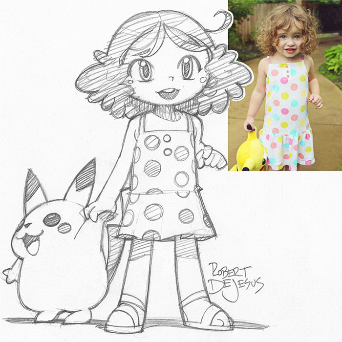 Illustrator Turns Strangers Into Anime Characters