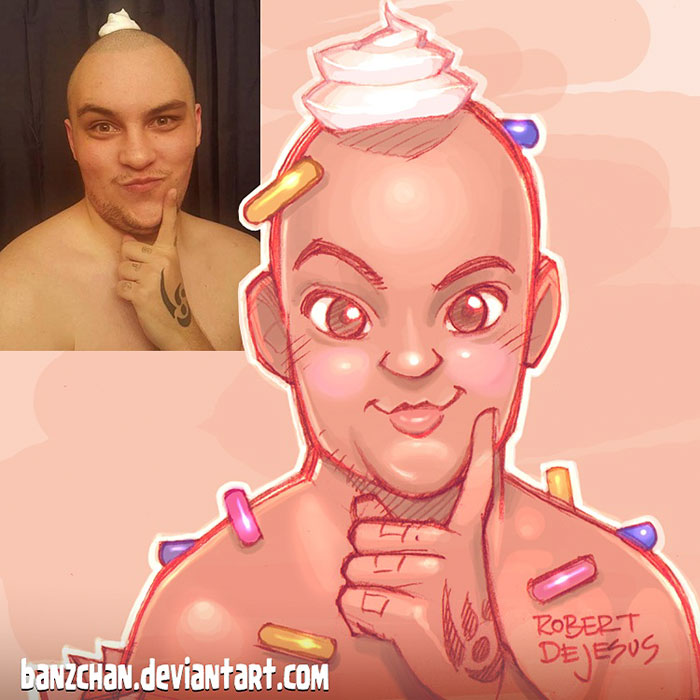 Illustrator Turns Strangers Into Anime Characters