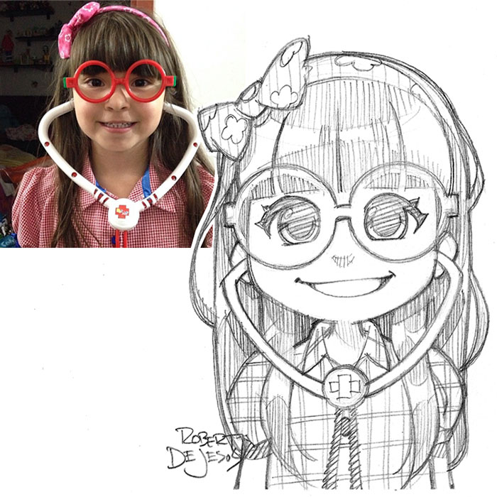 Illustrator Turns Strangers Into Anime Characters