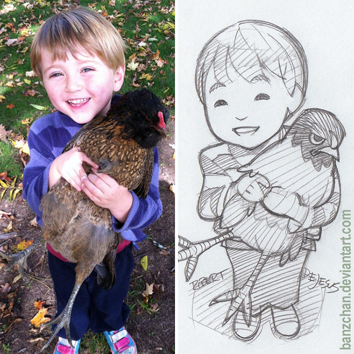 Illustrator Turns Strangers Into Anime Characters