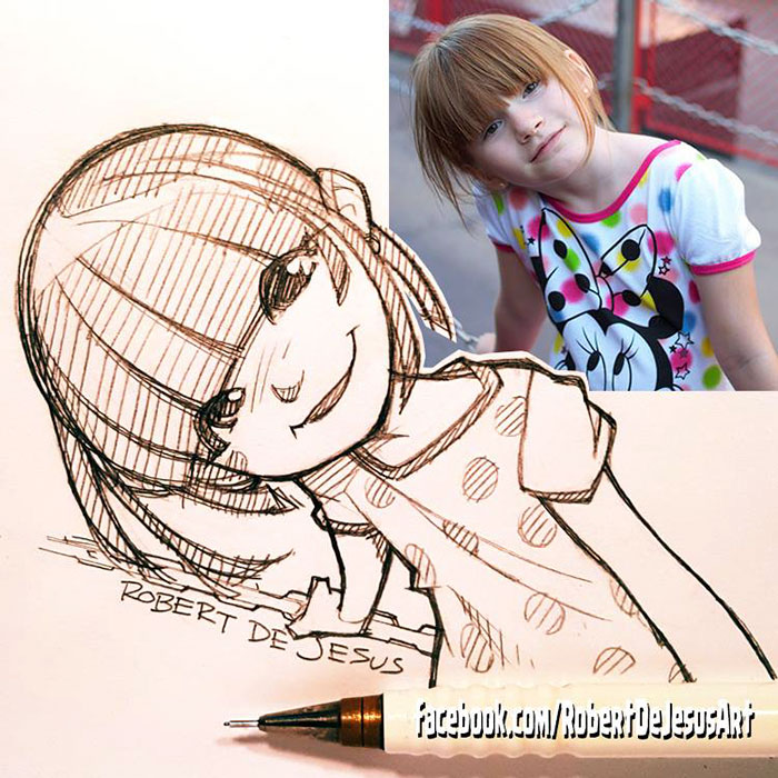 Illustrator Turns Strangers Into Anime Characters