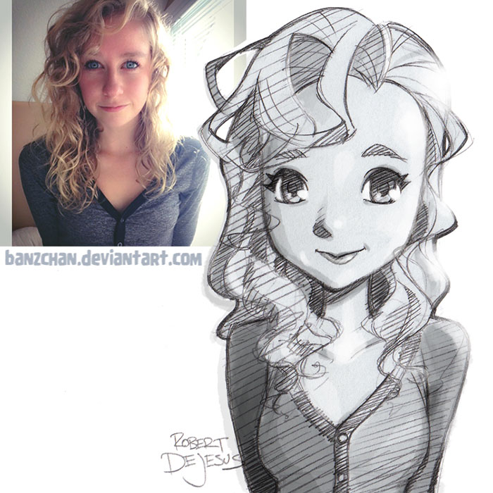 Illustrator Turns Strangers Into Anime Characters