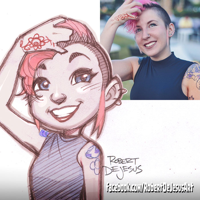 Illustrator Turns Strangers Into Anime Characters