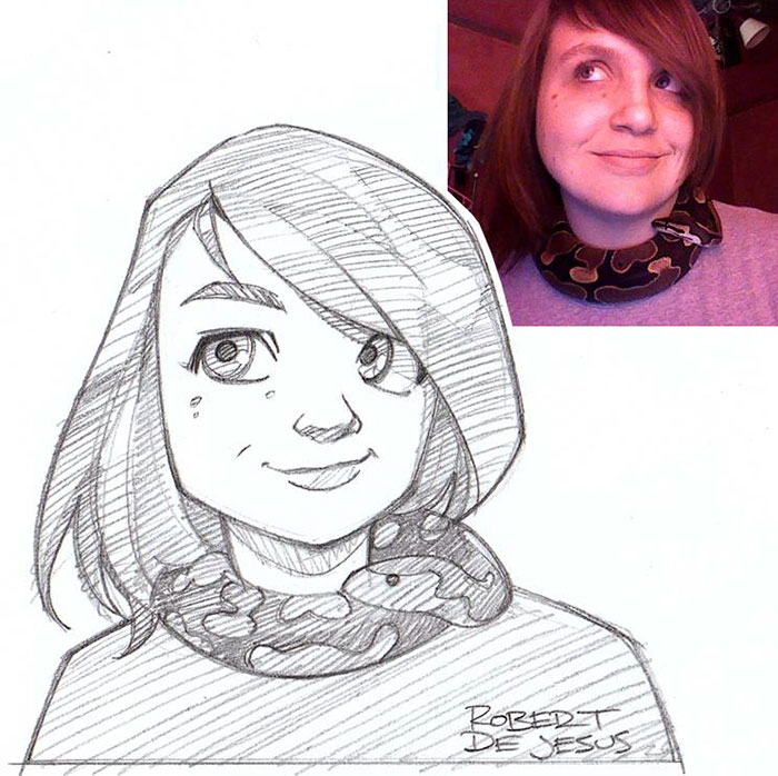 Illustrator Turns Strangers Into Anime Characters