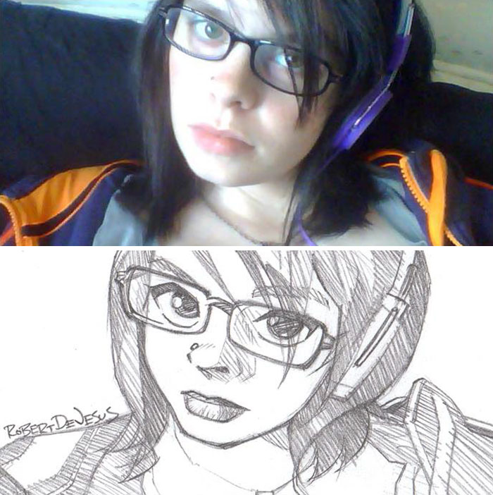 Illustrator Turns Strangers Into Anime Characters