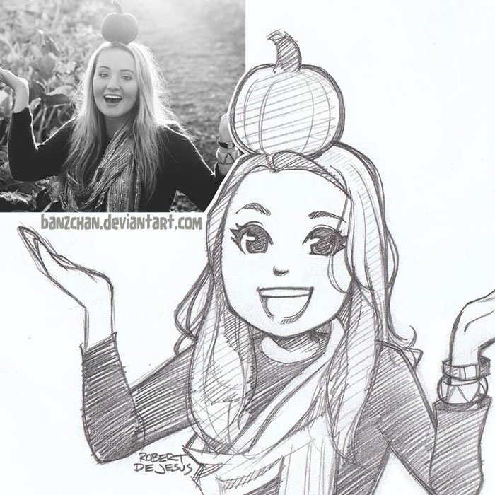 Illustrator Turns Strangers Into Anime Characters