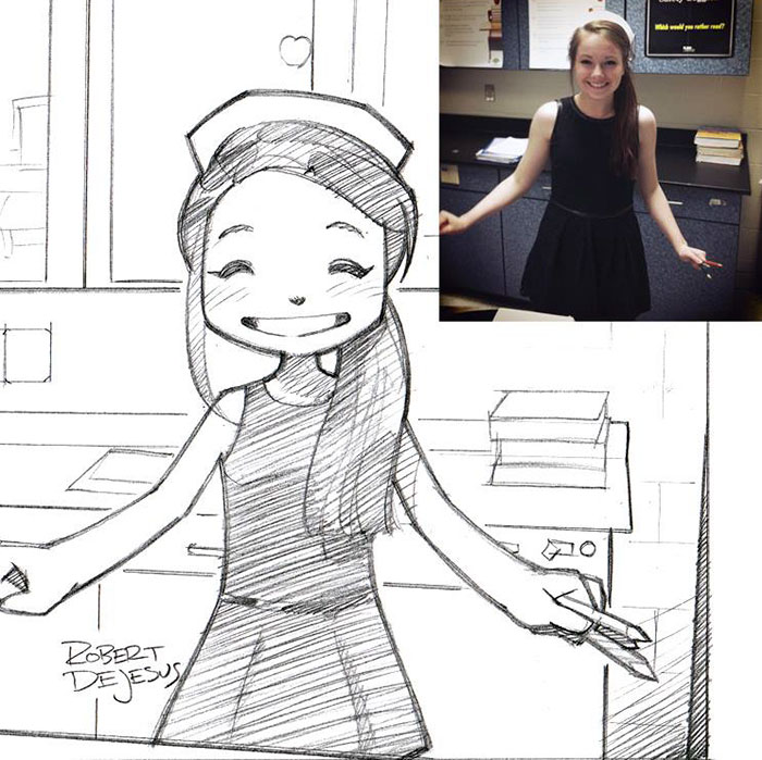 Illustrator Turns Strangers Into Anime Characters