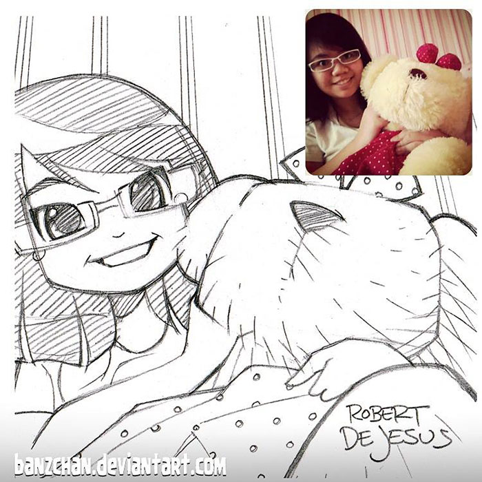 Illustrator Turns Strangers Into Anime Characters