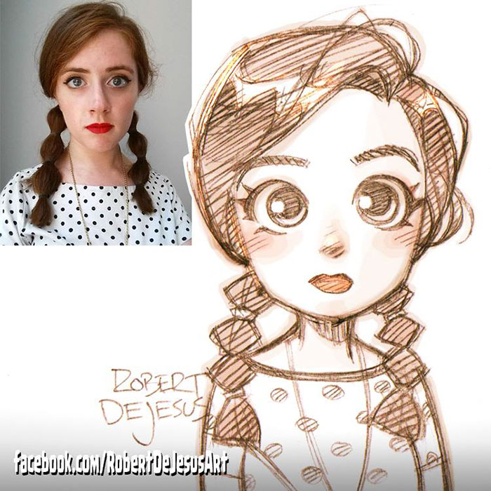 Illustrator Turns Strangers Into Anime Characters