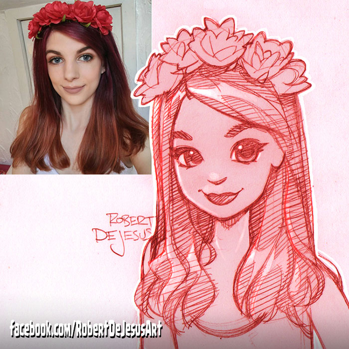 Illustrator Turns Strangers Into Anime Characters