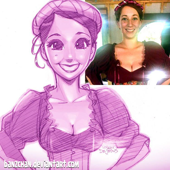 Illustrator Turns Strangers Into Anime Characters