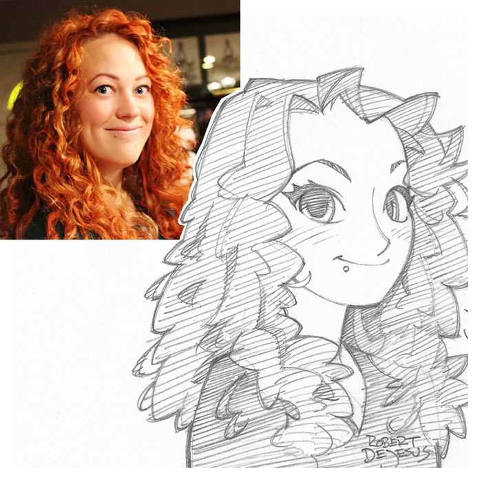 Illustrator Turns Strangers Into Anime Characters