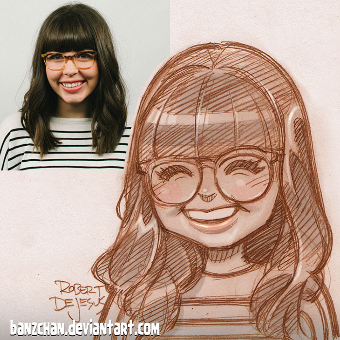 Illustrator Turns Strangers Into Anime Characters