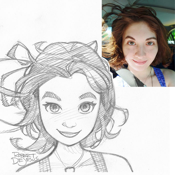 Illustrator Turns Strangers Into Anime Characters