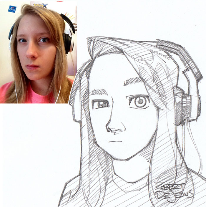 Illustrator Turns Strangers Into Anime Characters