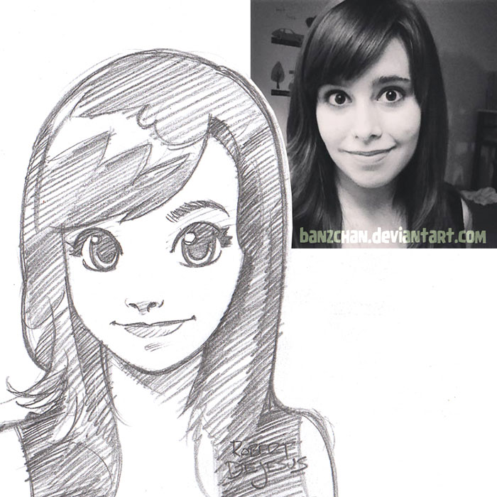 Illustrator Turns Strangers Into Anime Characters