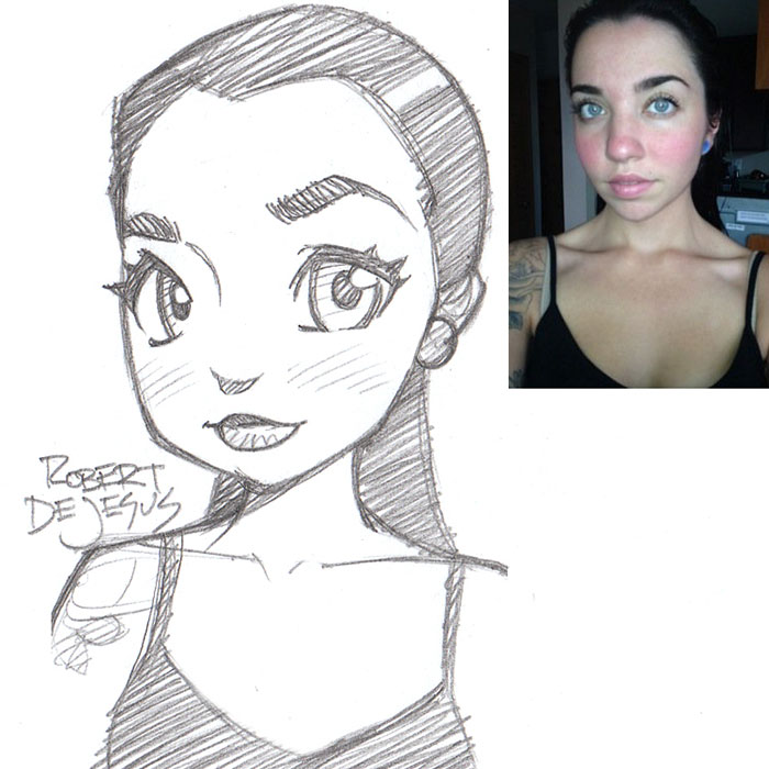 Illustrator Turns Strangers Into Anime Characters