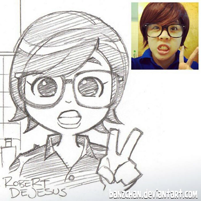 Illustrator Turns Strangers Into Anime Characters