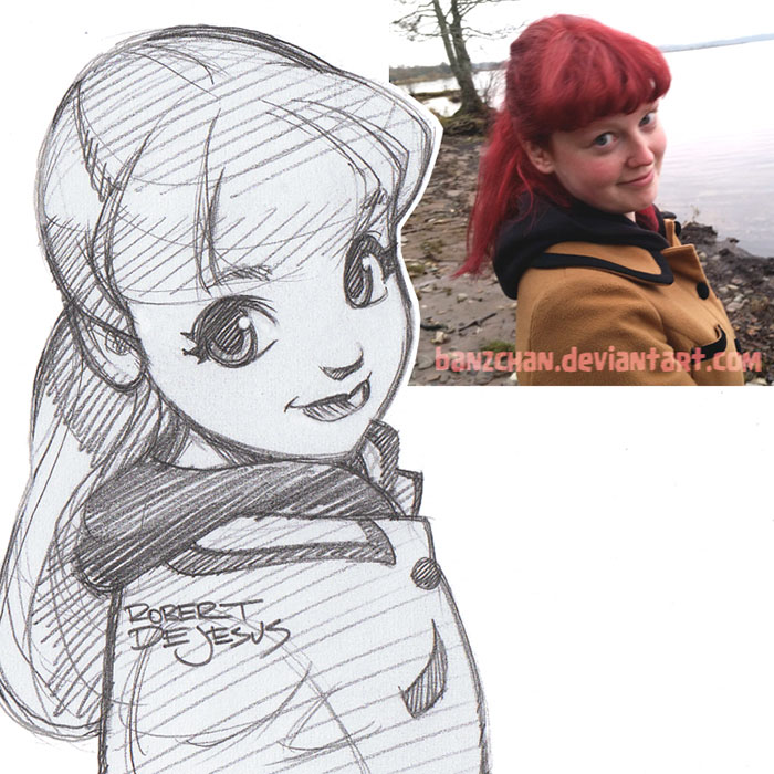 Illustrator Turns Strangers Into Anime Characters