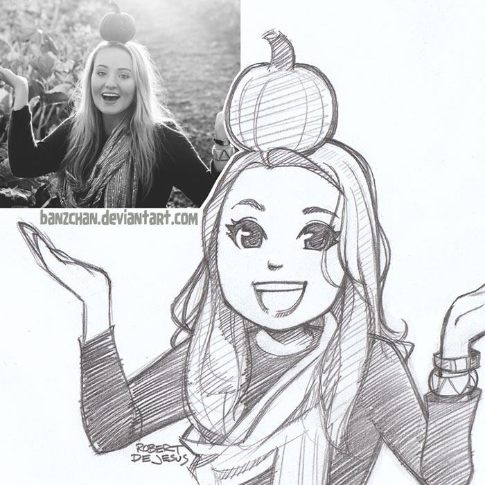 Illustrator Turns Strangers Into Anime Characters