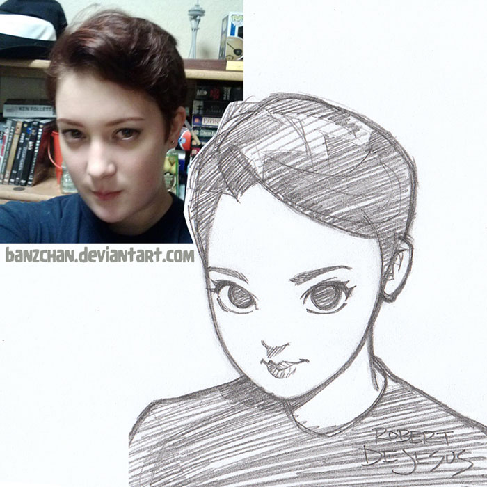 Illustrator Turns Strangers Into Anime Characters