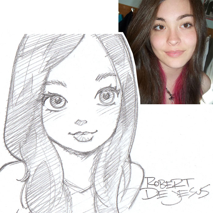 Illustrator Turns Strangers Into Anime Characters