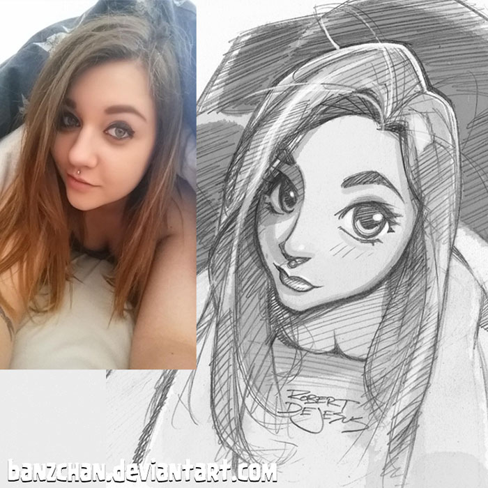 Illustrator Turns Strangers Into Anime Characters
