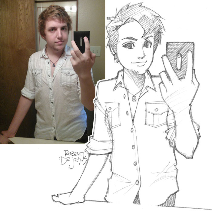 Illustrator Turns Strangers Into Anime Characters