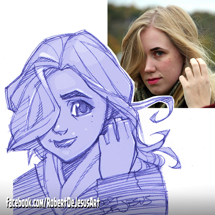 Illustrator Turns Strangers Into Anime Characters