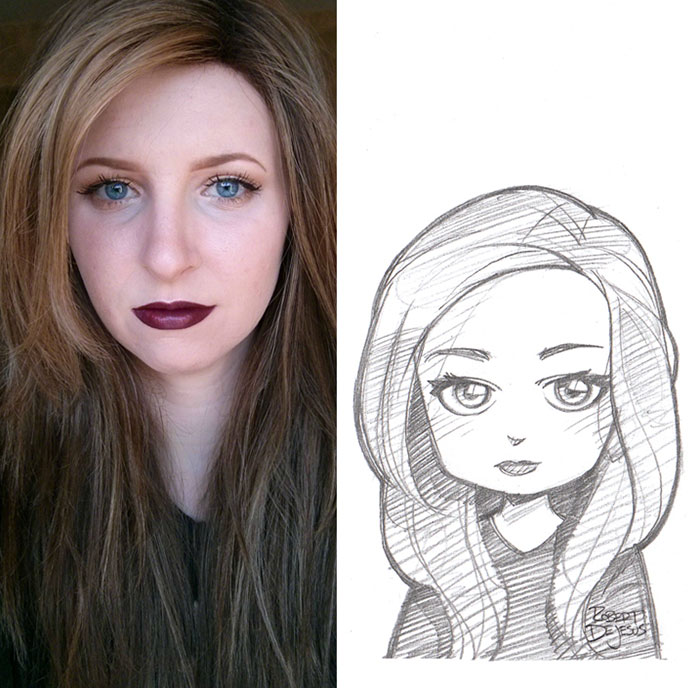 Illustrator Turns Strangers Into Anime Characters