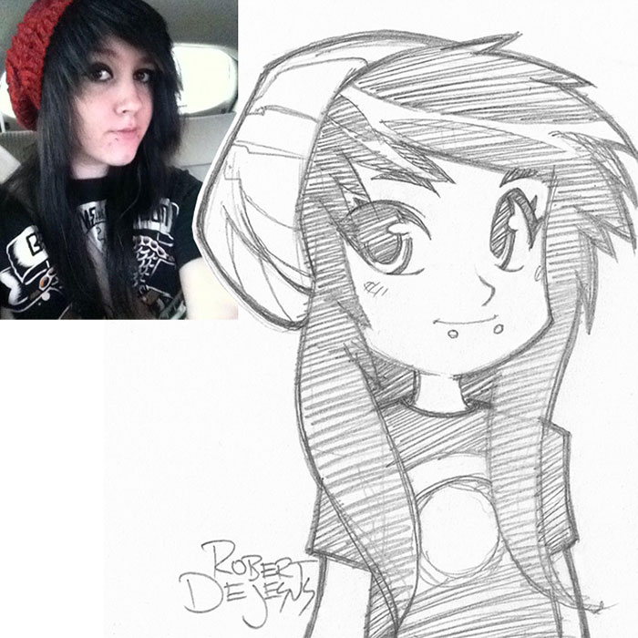 Illustrator Turns Strangers Into Anime Characters