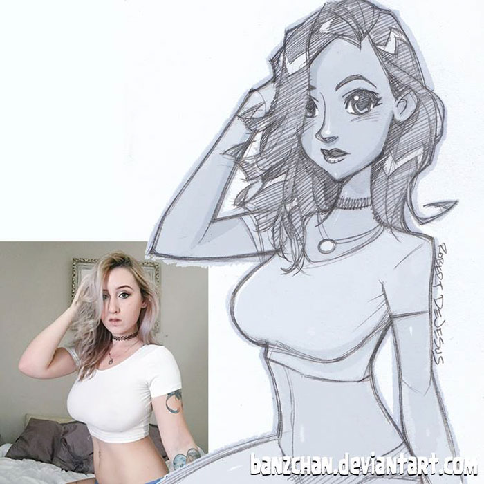 Illustrator Turns Strangers Into Anime Characters