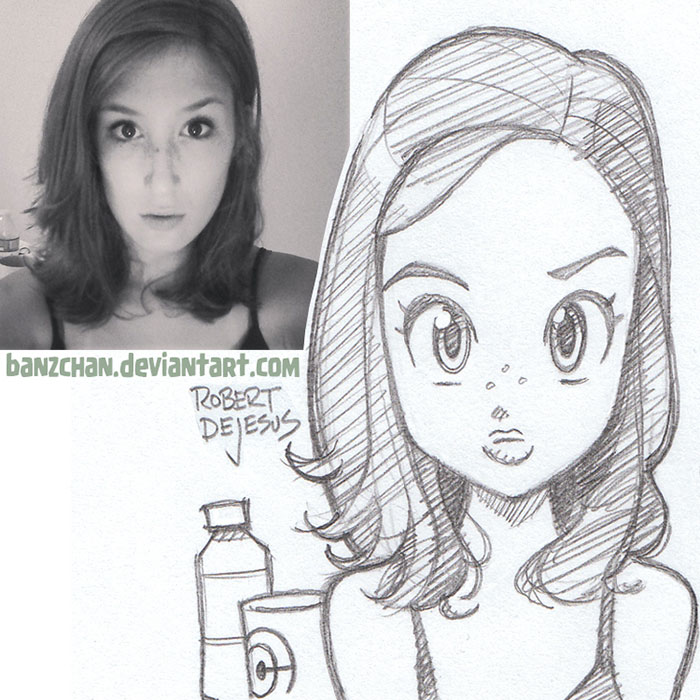 Illustrator Turns Strangers Into Anime Characters