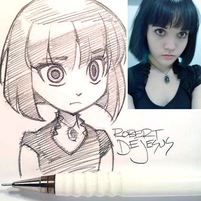 Illustrator Turns Strangers Into Anime Characters