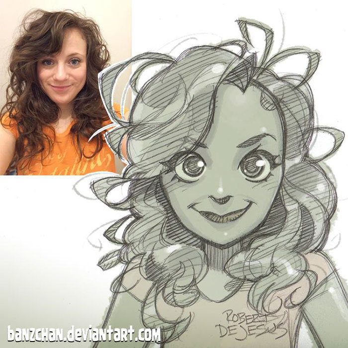 Illustrator Turns Strangers Into Anime Characters