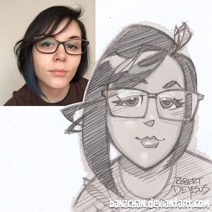 Illustrator Turns Strangers Into Anime Characters