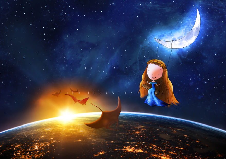 After My Travels, I’ve Spent The Last Two Years Making Illustrations About The Big Adventures Of A Little Girl After My Travels, I’ve Spent The Last Two Years Making Illustrations About The Big Adventures Of A Little Girl