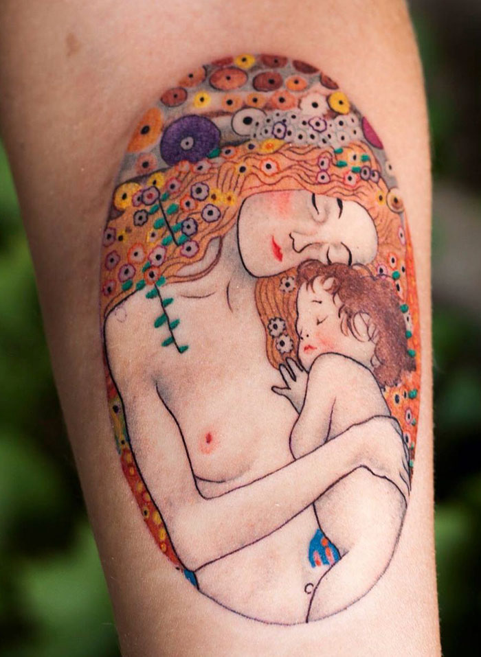 29 Gustav Klimt Tattoos To Show Your Artistic Side 29 Gustav Klimt Tattoos To Show Your Artistic Side