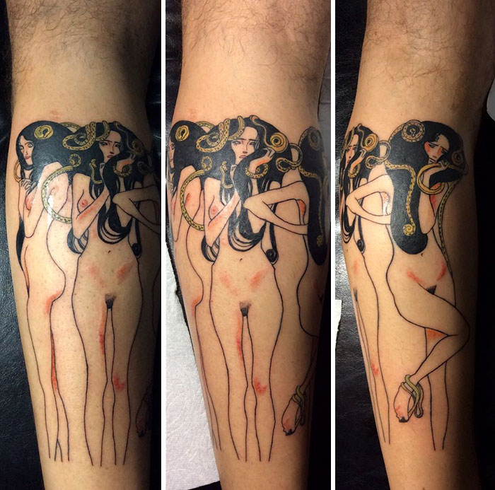 29 Gustav Klimt Tattoos To Show Your Artistic Side 29 Gustav Klimt Tattoos To Show Your Artistic Side