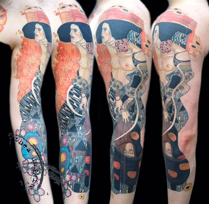 29 Gustav Klimt Tattoos To Show Your Artistic Side 29 Gustav Klimt Tattoos To Show Your Artistic Side
